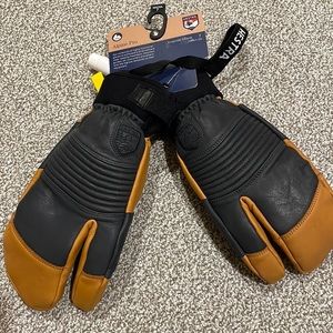 Hestra 3 Finger Alpine Pro Freeride CZone Gloves, sz 7, Unisex Small, NWT $165